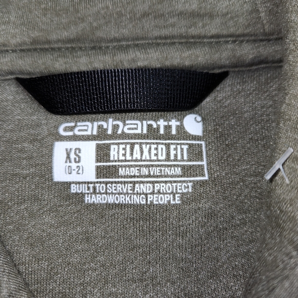 Carhartt Relaxed Fit Army Green Sage, With Logo, Women's Size Xs, Thick Warm - Picture 4 of 10
